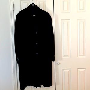 Jos. A. Bank 100% Wool navy blue overcoat. Like new, barely worn.